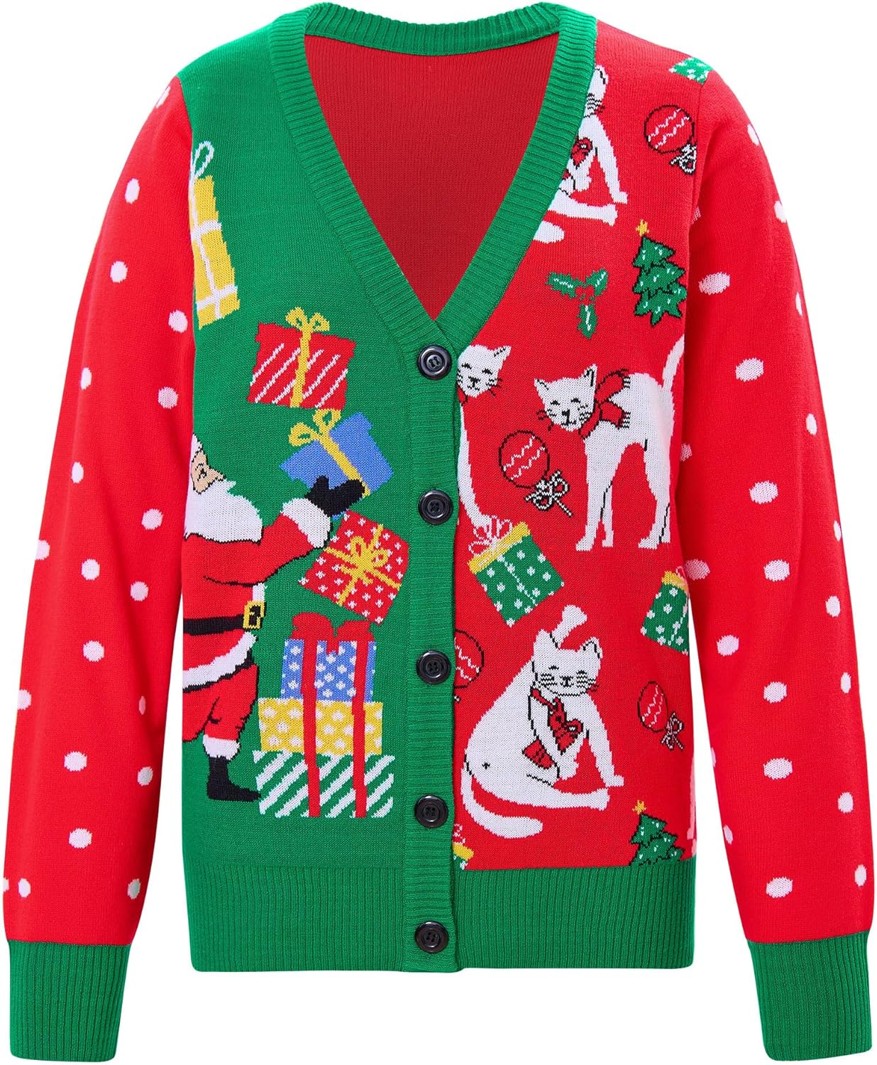 Goodstoworld Women Ugly Christmas Cardigan Sweater for Festive Fun