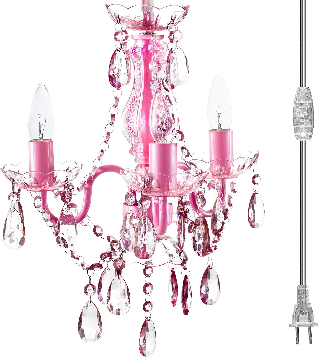 Elegant Pink Hanging Swag Chandelier for Any Space