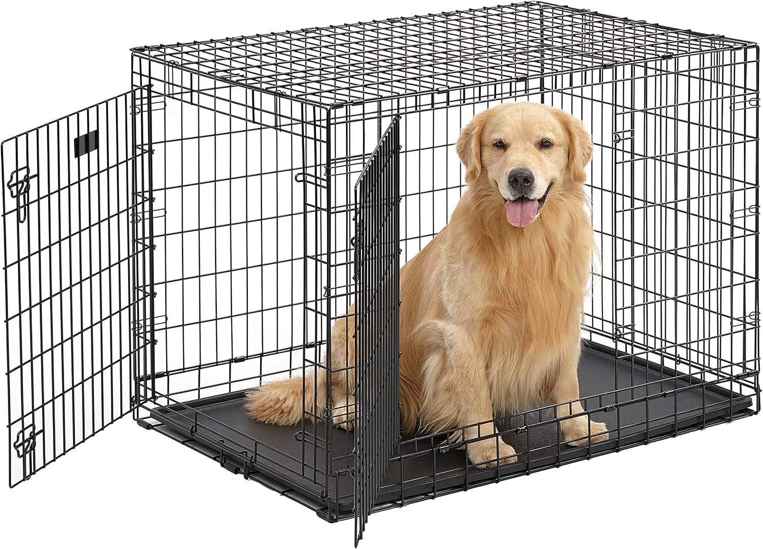 Heavy-Duty 42-Inch Dog Crate for Large Breeds by MidWest Homes