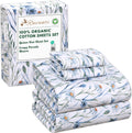 100% Organic Cotton Sheets Queen Size Percale - Daisy Bud
