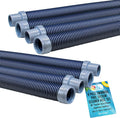 Pool Vacuum Hose Set 8-Pack 40in Sections - Flexible Replacement Hose