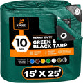 Heavy Duty Poly Tarp 15ft x 25ft 10 Mil Waterproof Cover