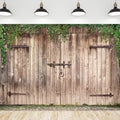 Western Rustic Barn Backdrop 10x8 ft - Retro Wood Door Photo