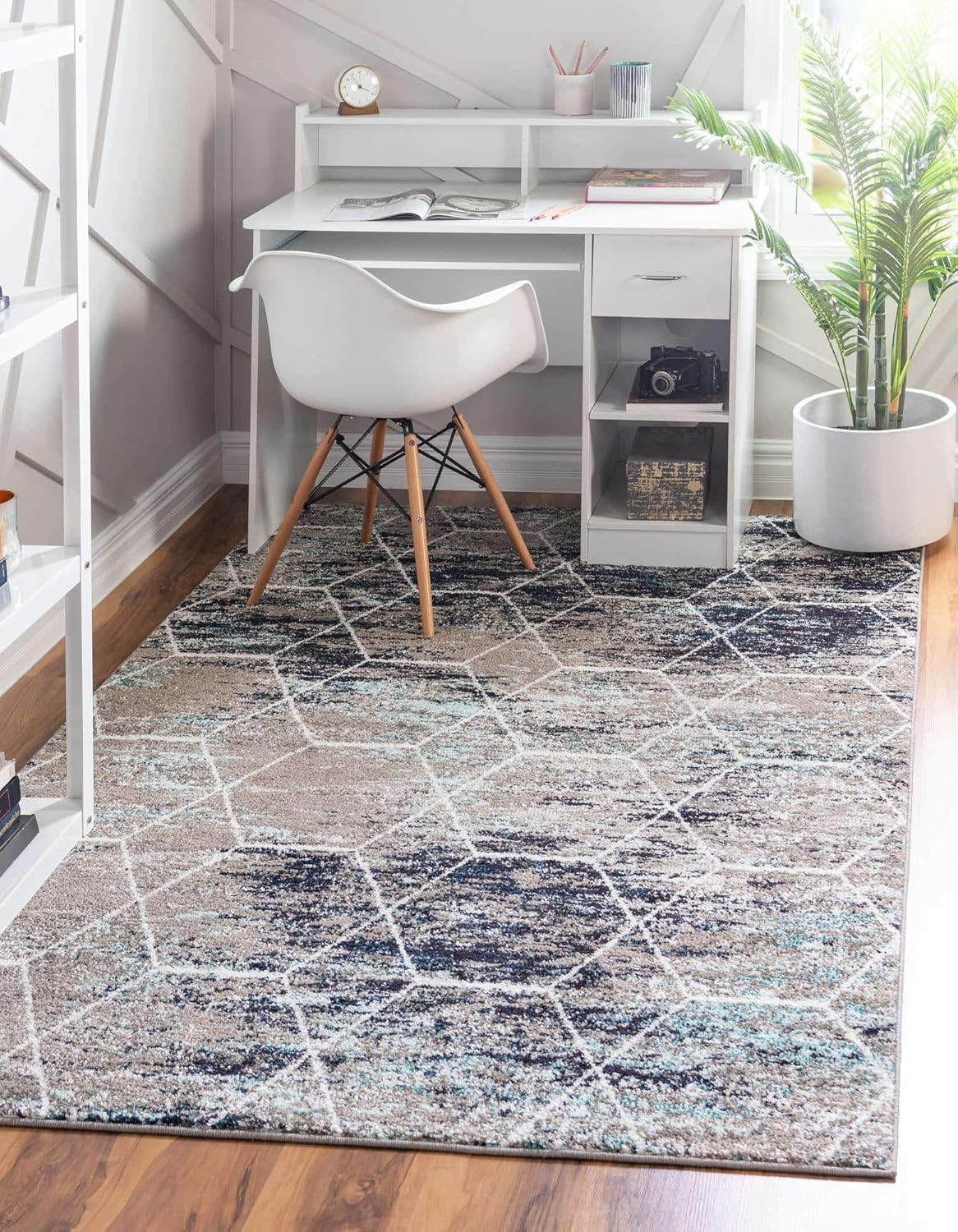 Unique Loom Trellis Frieze Collection Area Rug - Geometric Style