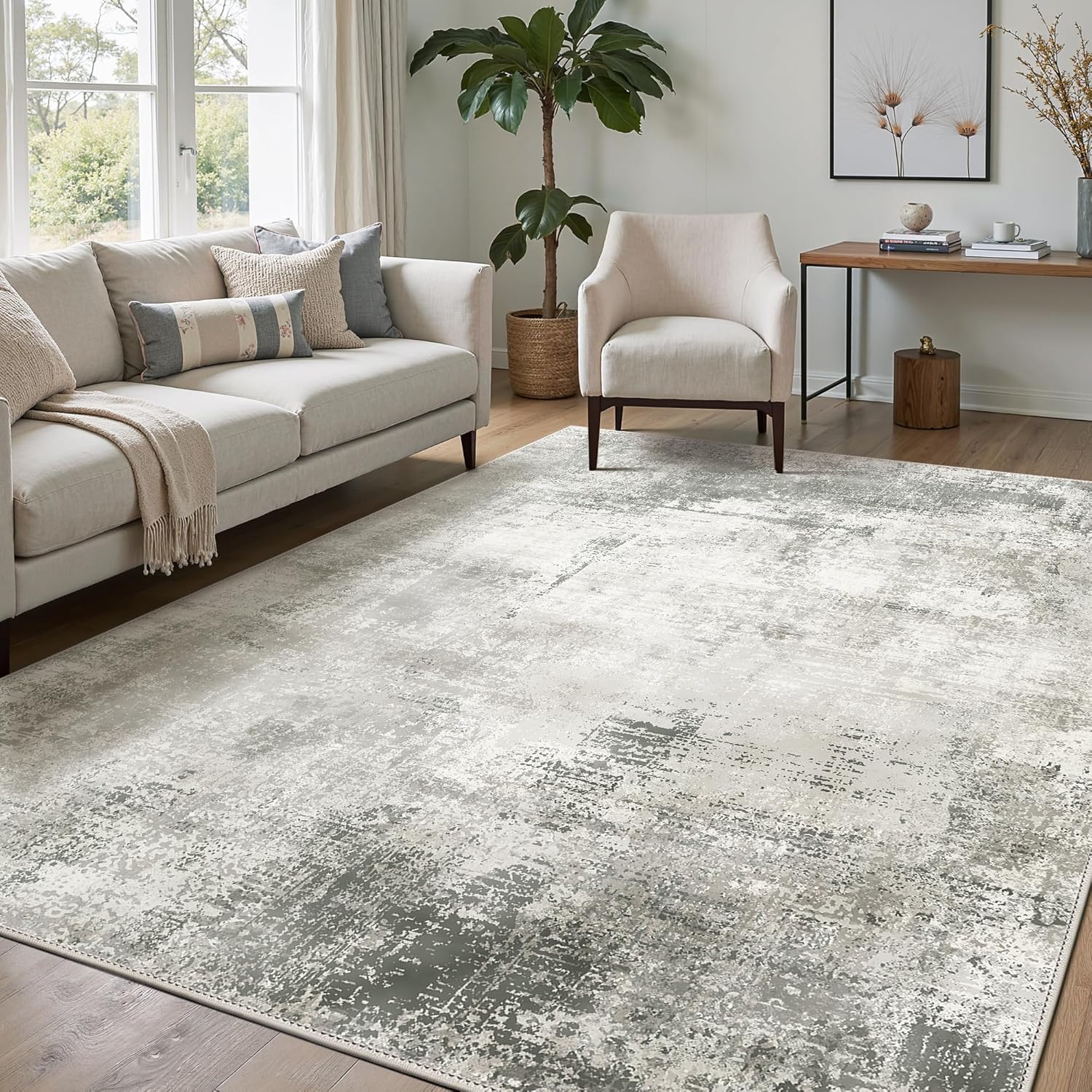 8x10 Machine Washable Area Rug for Bedroom and Living Room