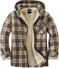 Elesuit Men's Full Zip Fleece Flannel Jacket Shirt Plaid (Style 3TS5)