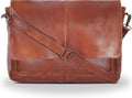 Leather Messenger Bag for Men and Women - Handcrafted Laptop Briefcase