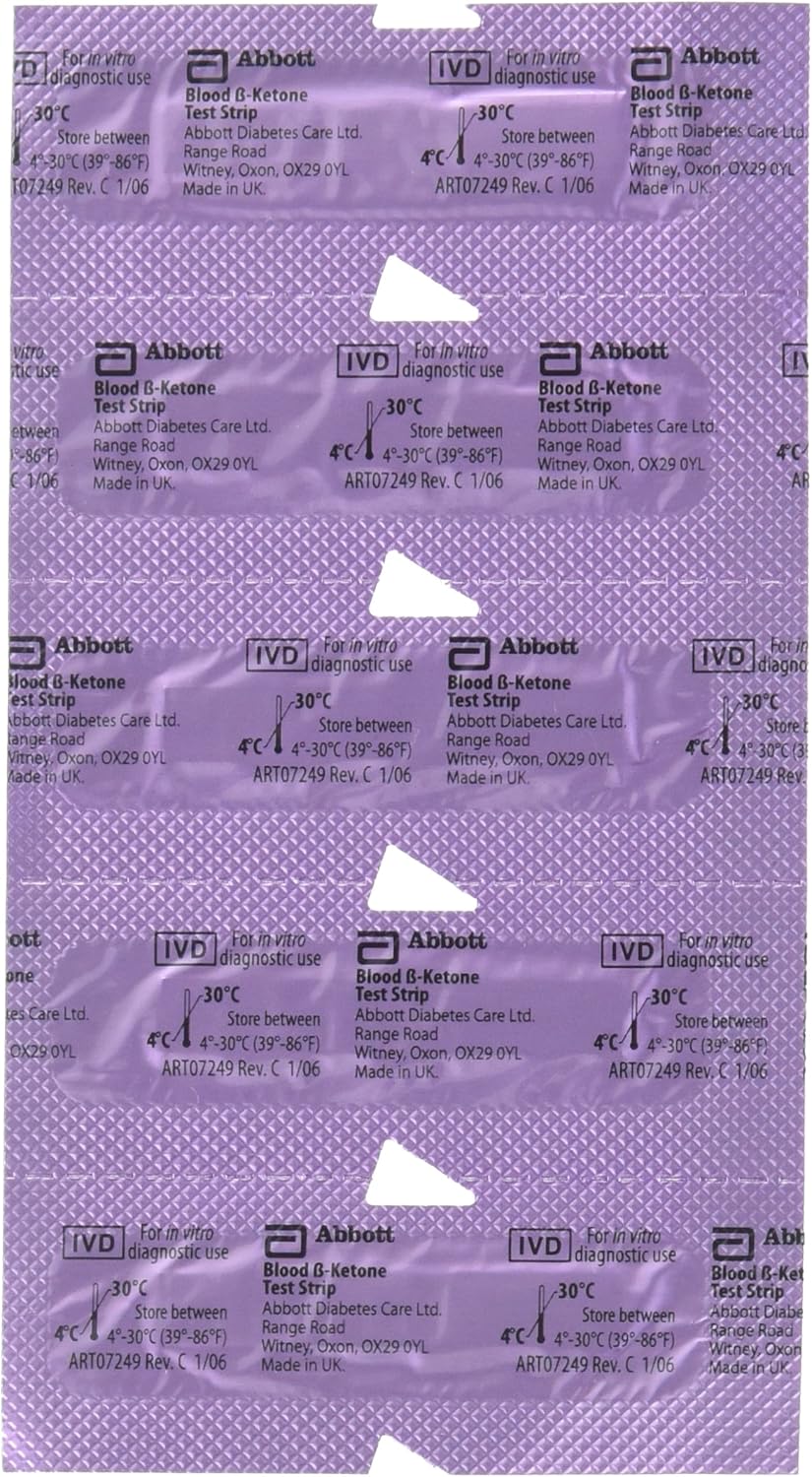 30 Precision Xtra Blood Ketone Test Strips for Accurate Testing