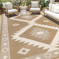 Outdoor Rug 9ftx12ft Reversible Patio Mat - Waterproof, Portable