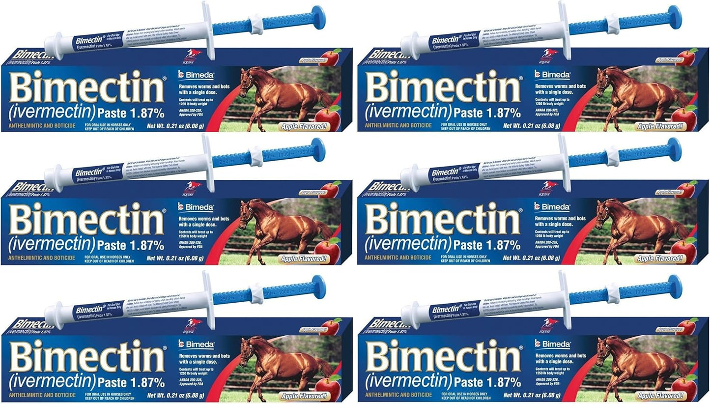 Ivermectin Paste Horse Wormer - Effective 6 Doses for Horses