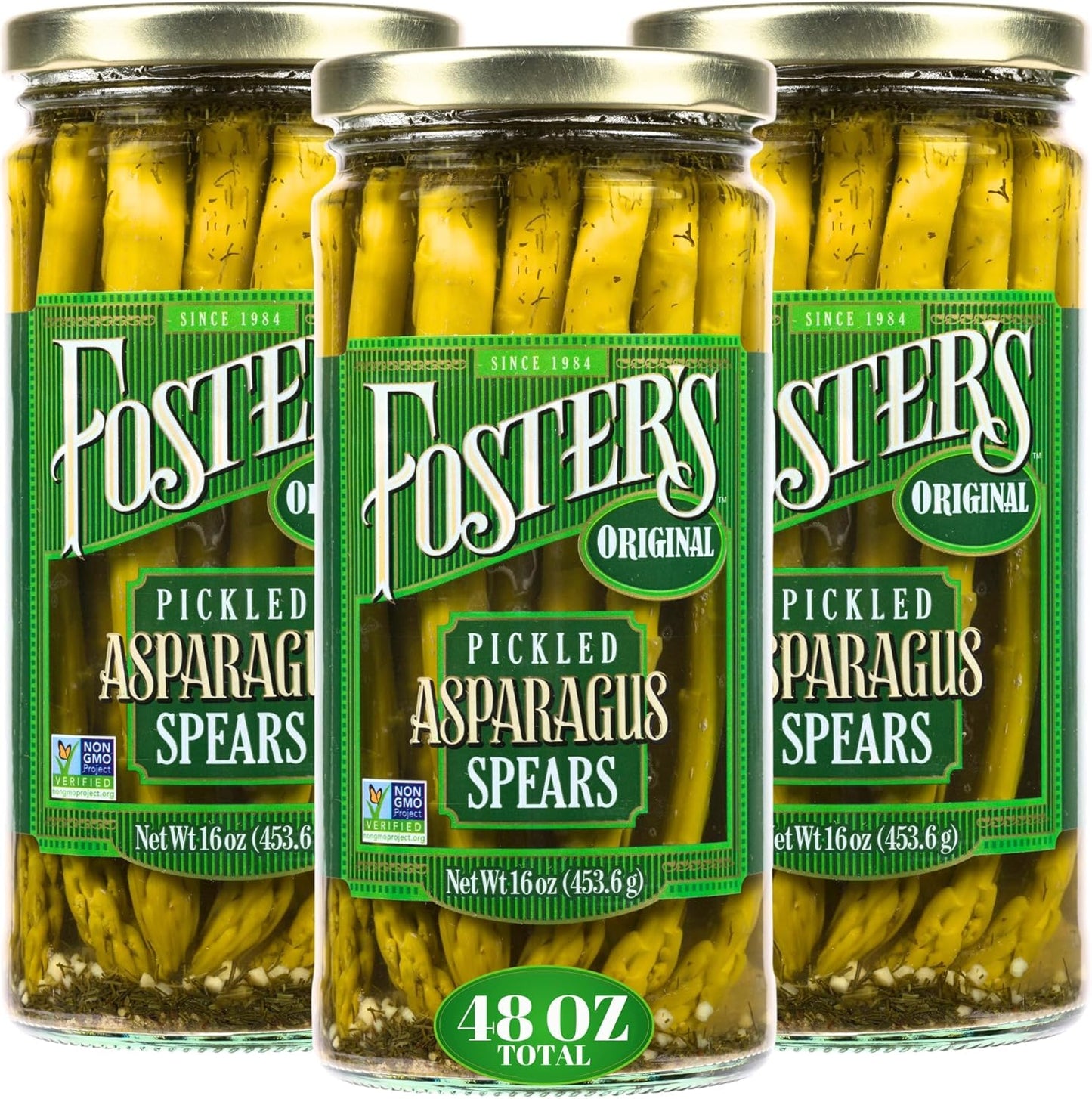 Foster's Pickled Asparagus Spears - Low Calorie Snack Delight