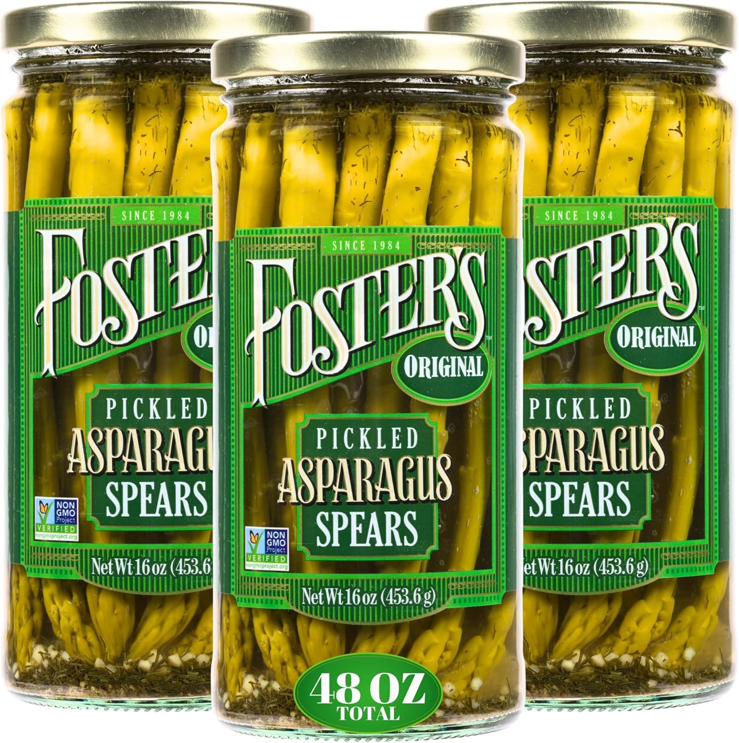 Foster's Pickled Asparagus Spears - Low Calorie Snack Delight