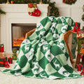 CYMULA Christmas Knit Throw Blanket - Cozy Fuzzy Holiday Decor