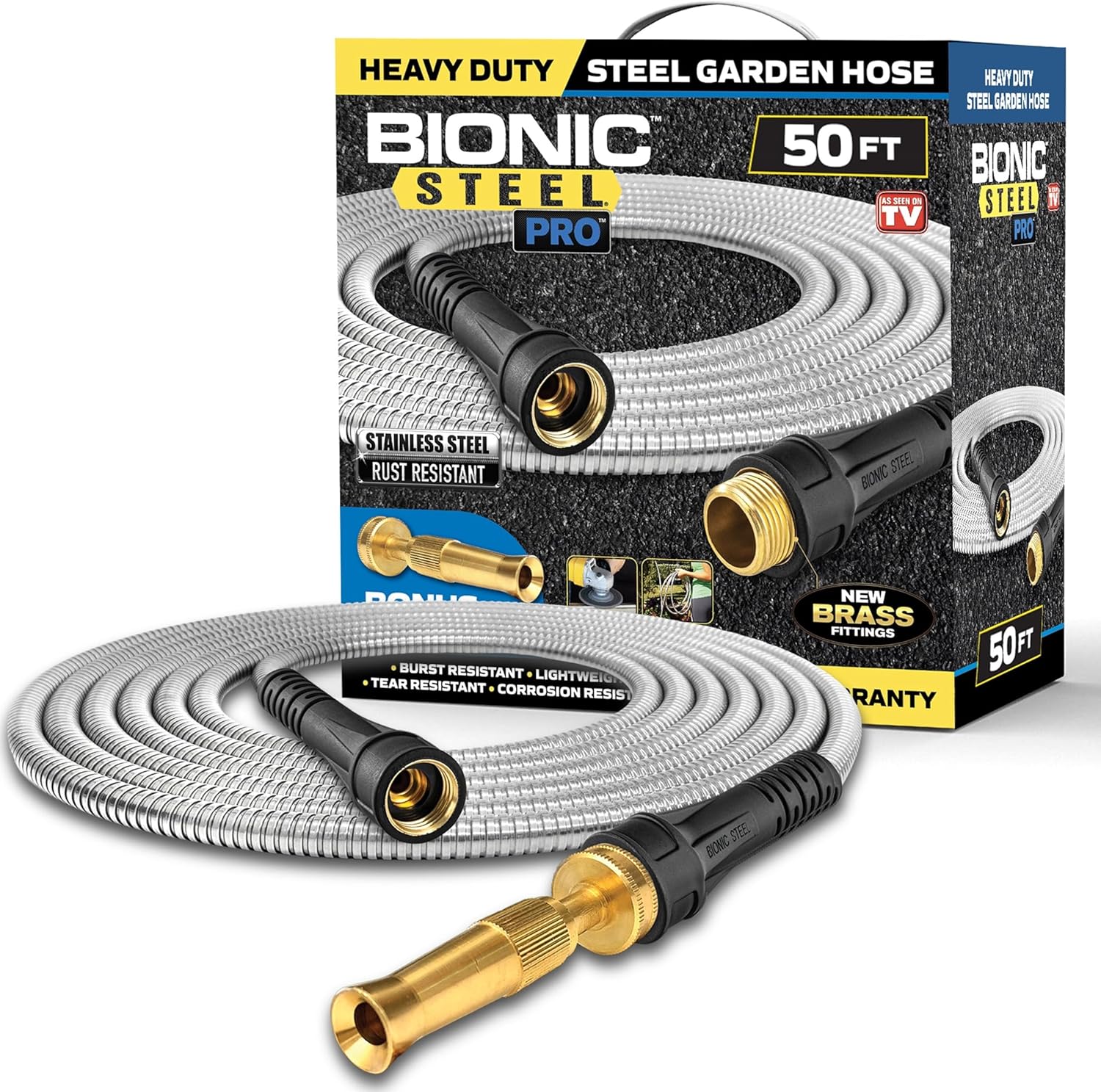 BIONIC STEEL PRO Metal Garden Hose 50 Ft with Nozzle Review