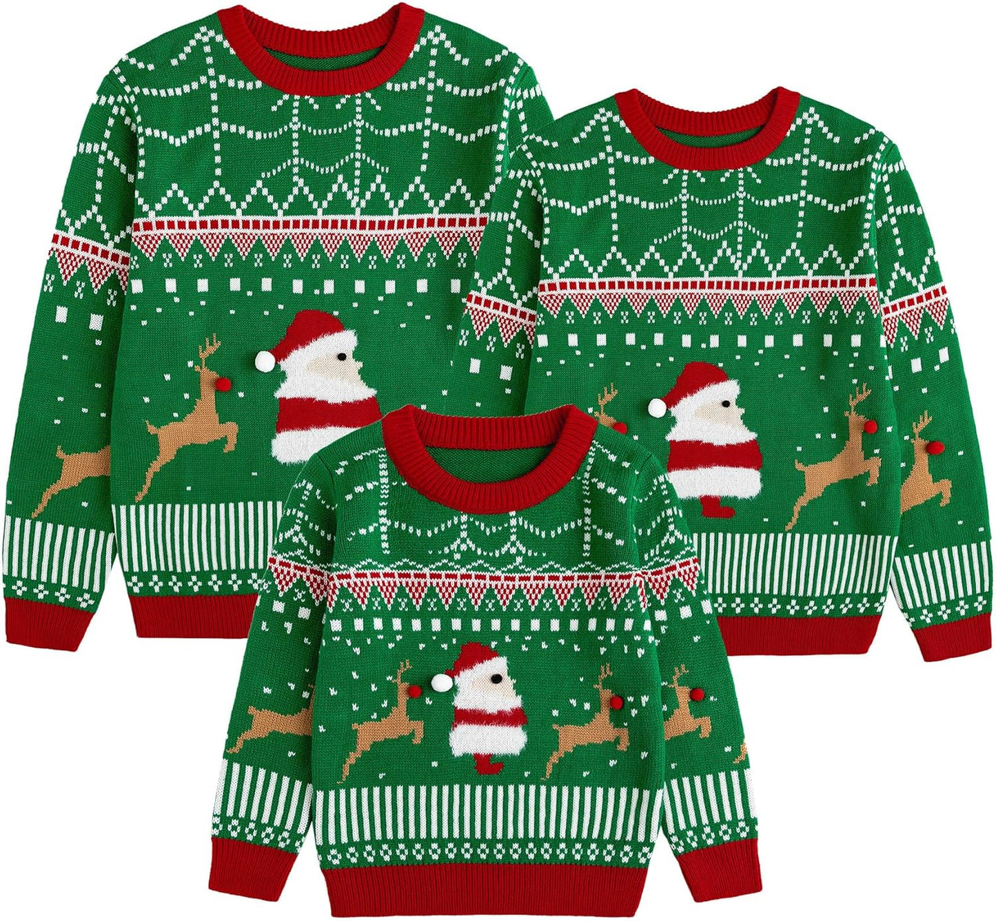 Curipeer Ugly Family Matching Christmas Sweaters for Everyone