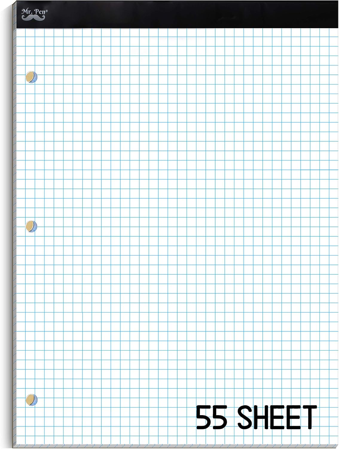 Mr. Pen Graph Paper Pad - 4x4 Grid, 55 Sheets, 8.5x11 - Ideal for Graphing, Drafting, Computations!