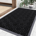 Front Door Mat 36x24 in Heavy Duty Rubber Doormat - Trap Dirt