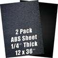 ABS Plastic Sheet 1/4 in Thick 12 in x 36 in (2-Pack) - Durable, Easy