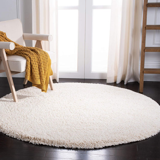SAFAVIEH Milan Shag Collection 4ft Round Ivory Area Rug Review