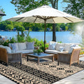 Outdoor Rugs 9x12 ft Patio Waterproof Reversible Boho Rug