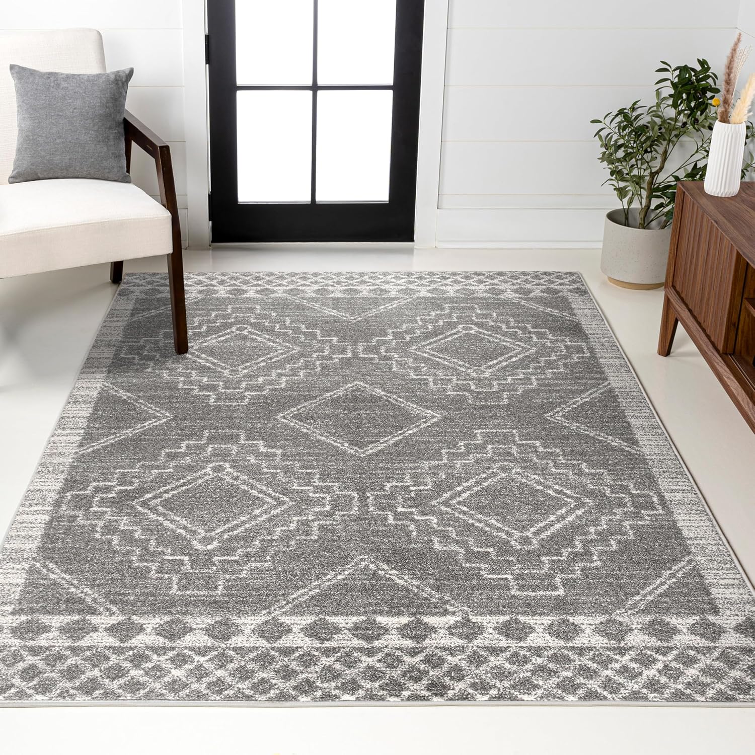 JONATHAN Y Amir Moroccan Beni Souk Gray/Cream Area Rug Review