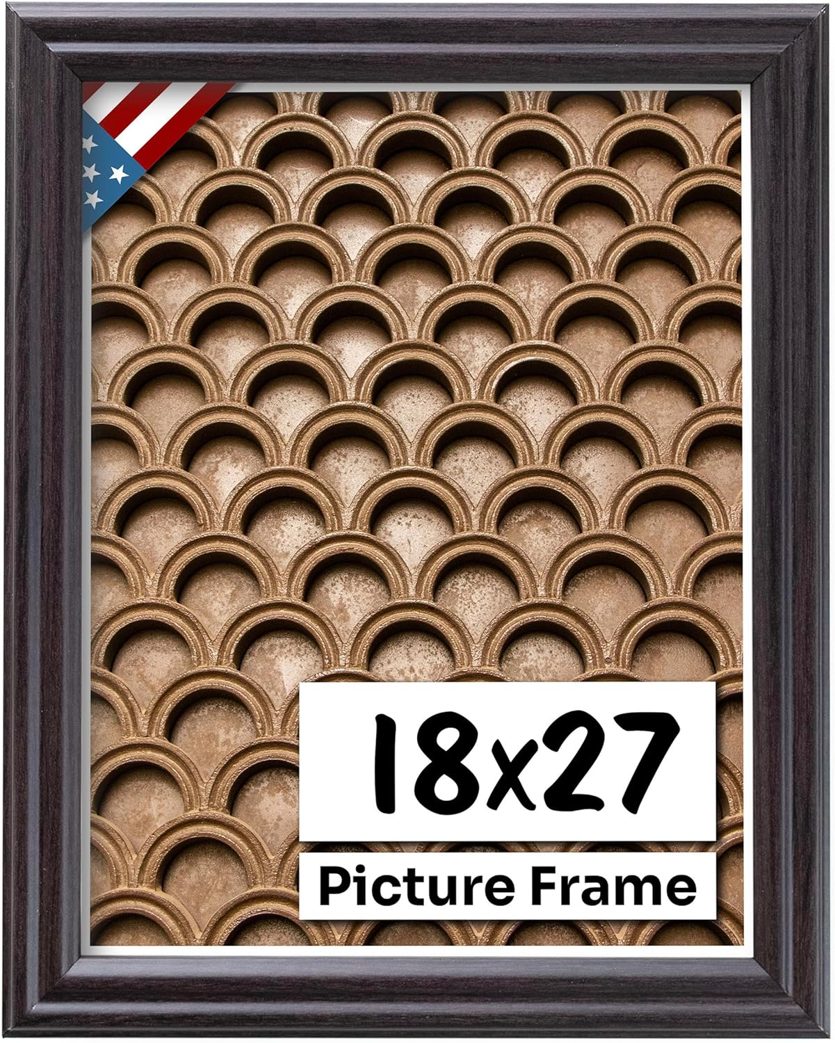 Coffee Brown 18x27 Picture Frame - Handmade Solid Wood Decor