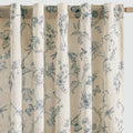 Floral Linen Curtains for Living Room with Butterfly Design