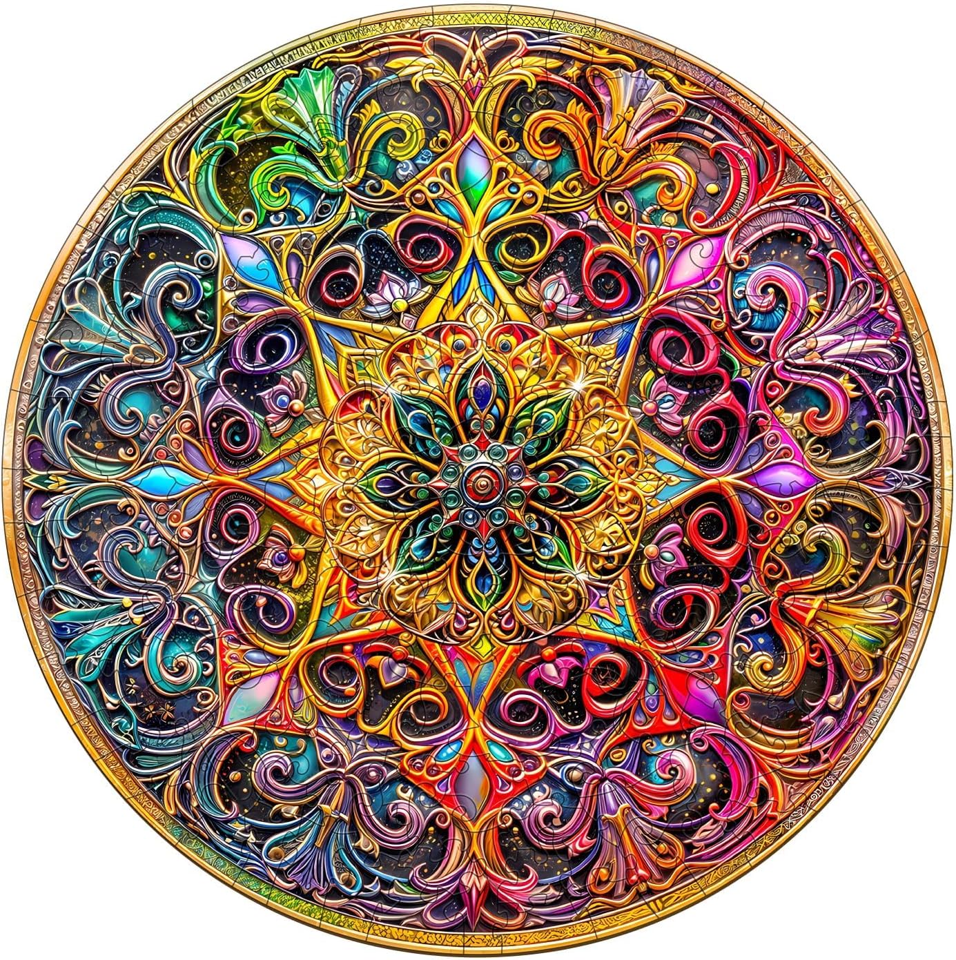 Mandala Wooden Puzzles for Adults - Unique Dreamland Design