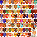 Fall Dog Bandanas Bulk 100 Pcs for Large Dogs - Thanksgiving Set