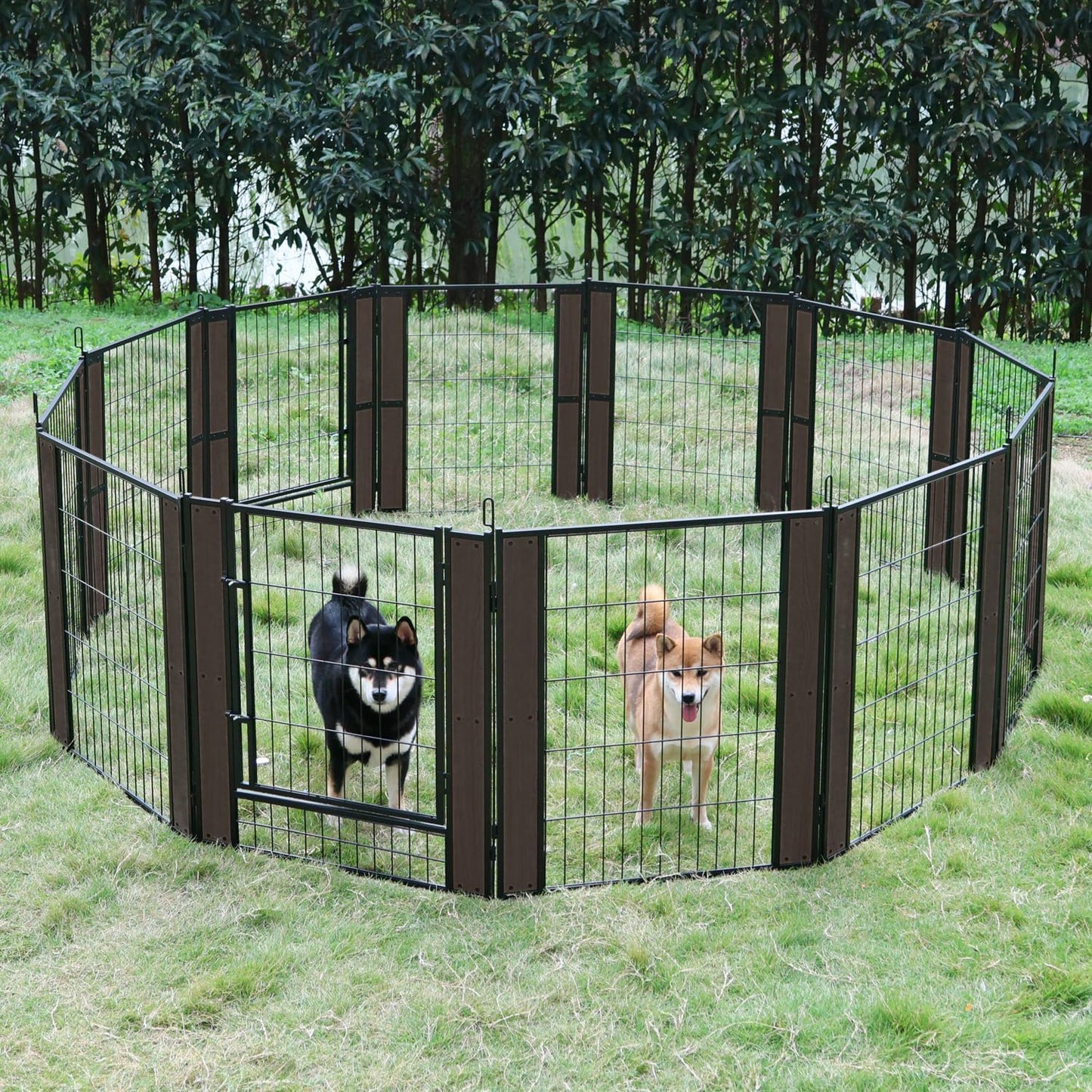 Heavy Duty Dog Playpen for Indoor Outdoor Use - 32 Inch Height
