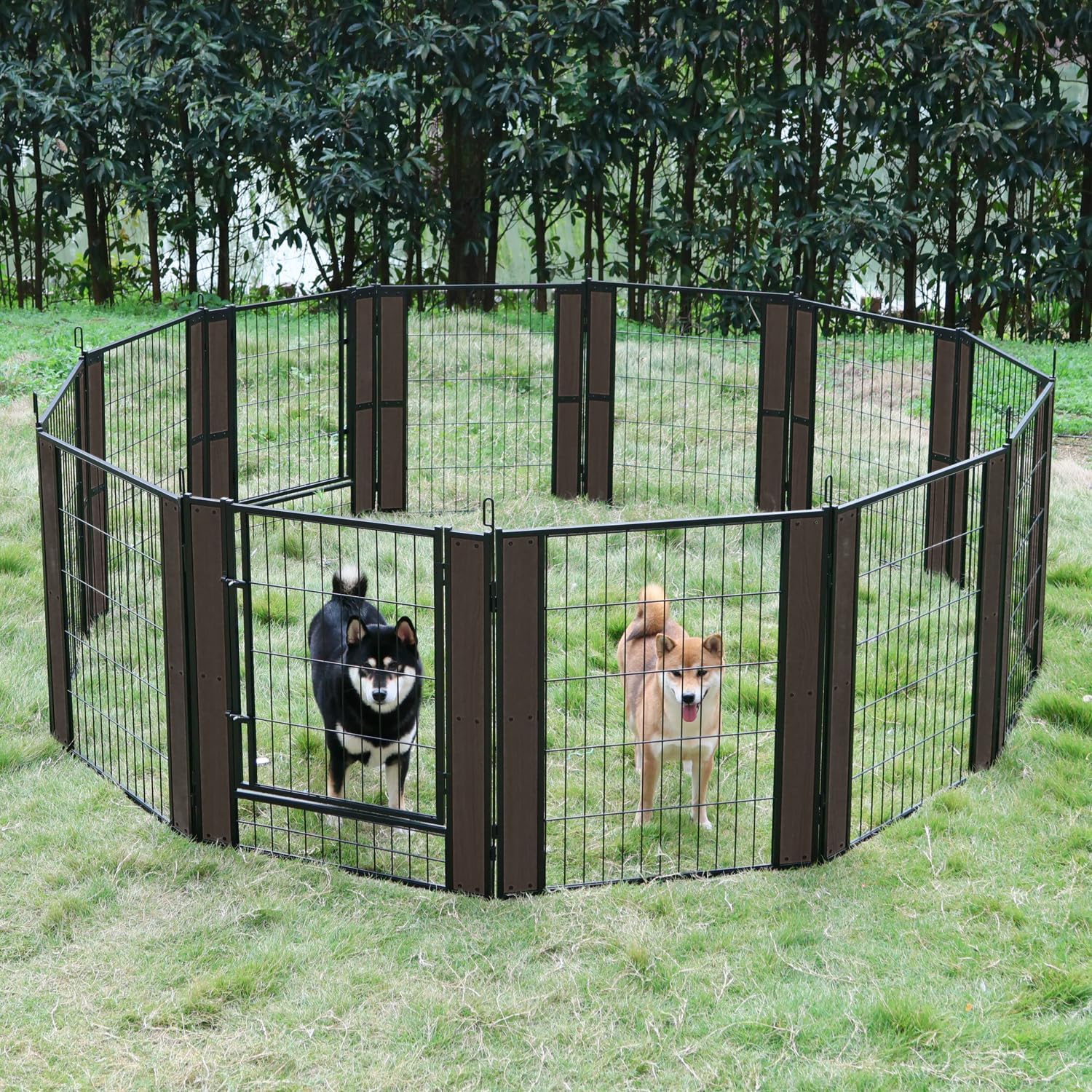 Heavy Duty Dog Playpen for Indoor Outdoor Use - 32 Inch Height