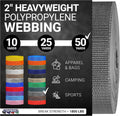 Heavyweight Polypropylene Webbing 1 Count - Heavy Duty Outdoor Strap