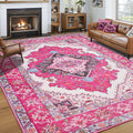 Noahas Hot Pink 6x9 Area Rugs for Living Room and Home Decor