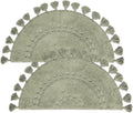 Unique Boho Rug Pack of 2 - Half Circle Crochet Bath Rugs