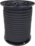 3/8 in Black Polyester Bungee Cord 100 ft Spool - Marine Grade
