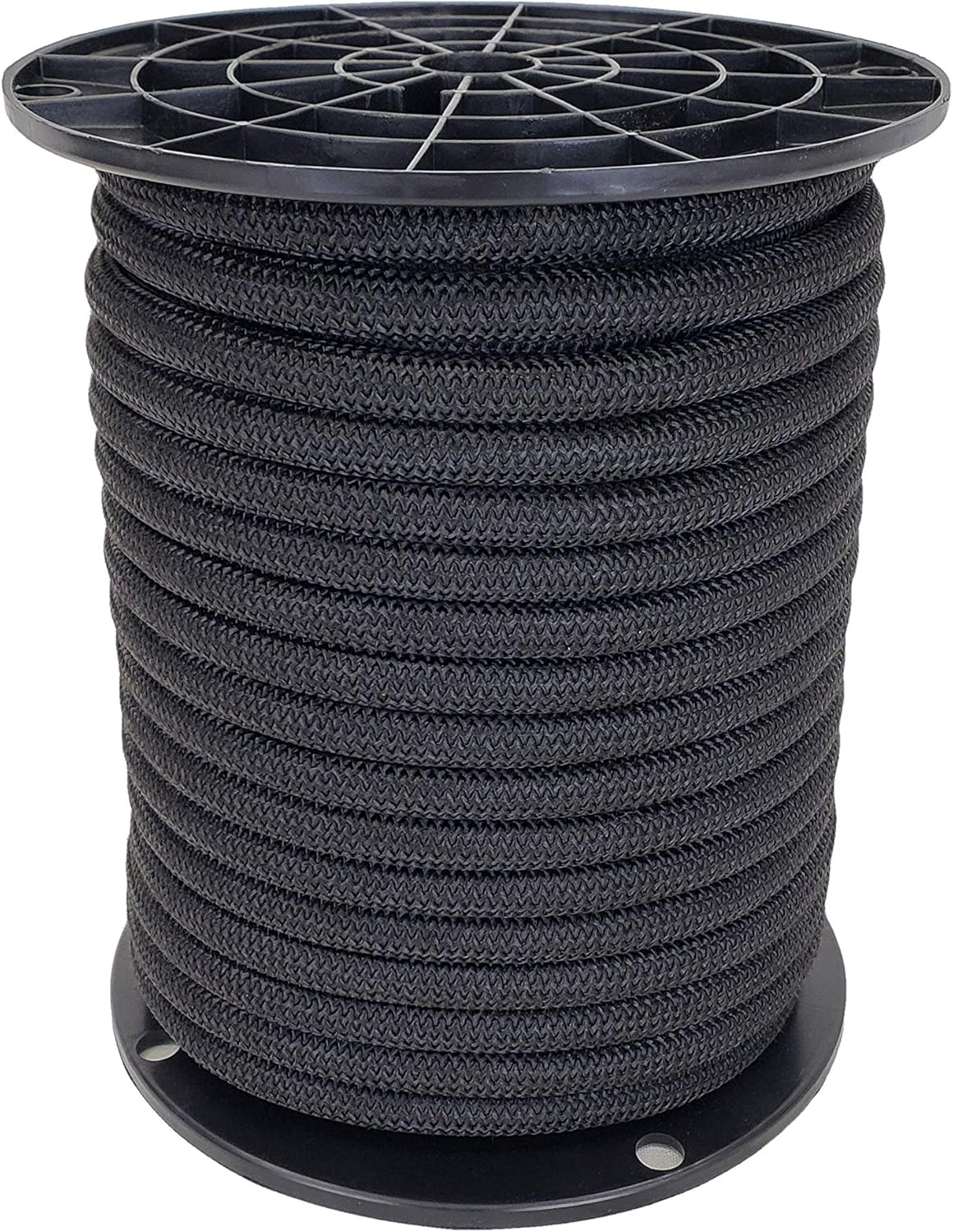 3/8 inch Black Polyester Bungee Cord - Durable 100 Foot Spool