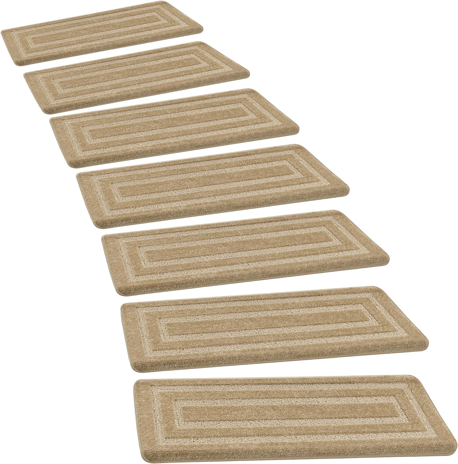 PURE ERA Bullnose Carpet Stair Treads Set for Safe Indoor Steps