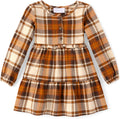 Baby Girls Plaid Flannel Woven Tiered Dress - Soft, Classic Twirl
