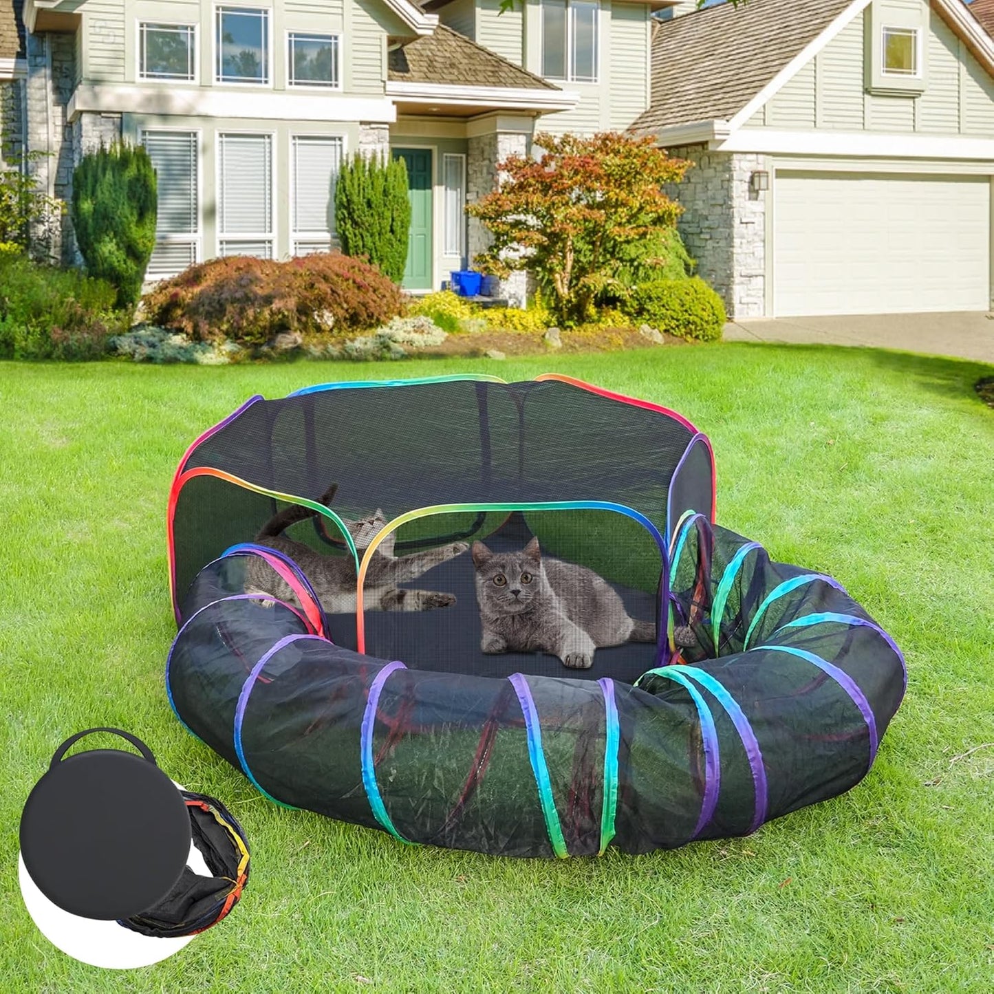 Outdoor Cat Enclosures for Fun Playtime with Portable Design