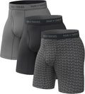 Mens Long Boxer Briefs Super Fit Multi-Pack - Soft Quick-Dry Comfort