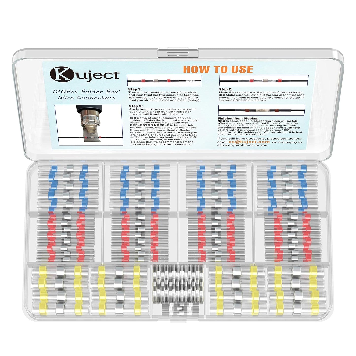 Waterproof Solder Seal Connectors Kit by Kuject