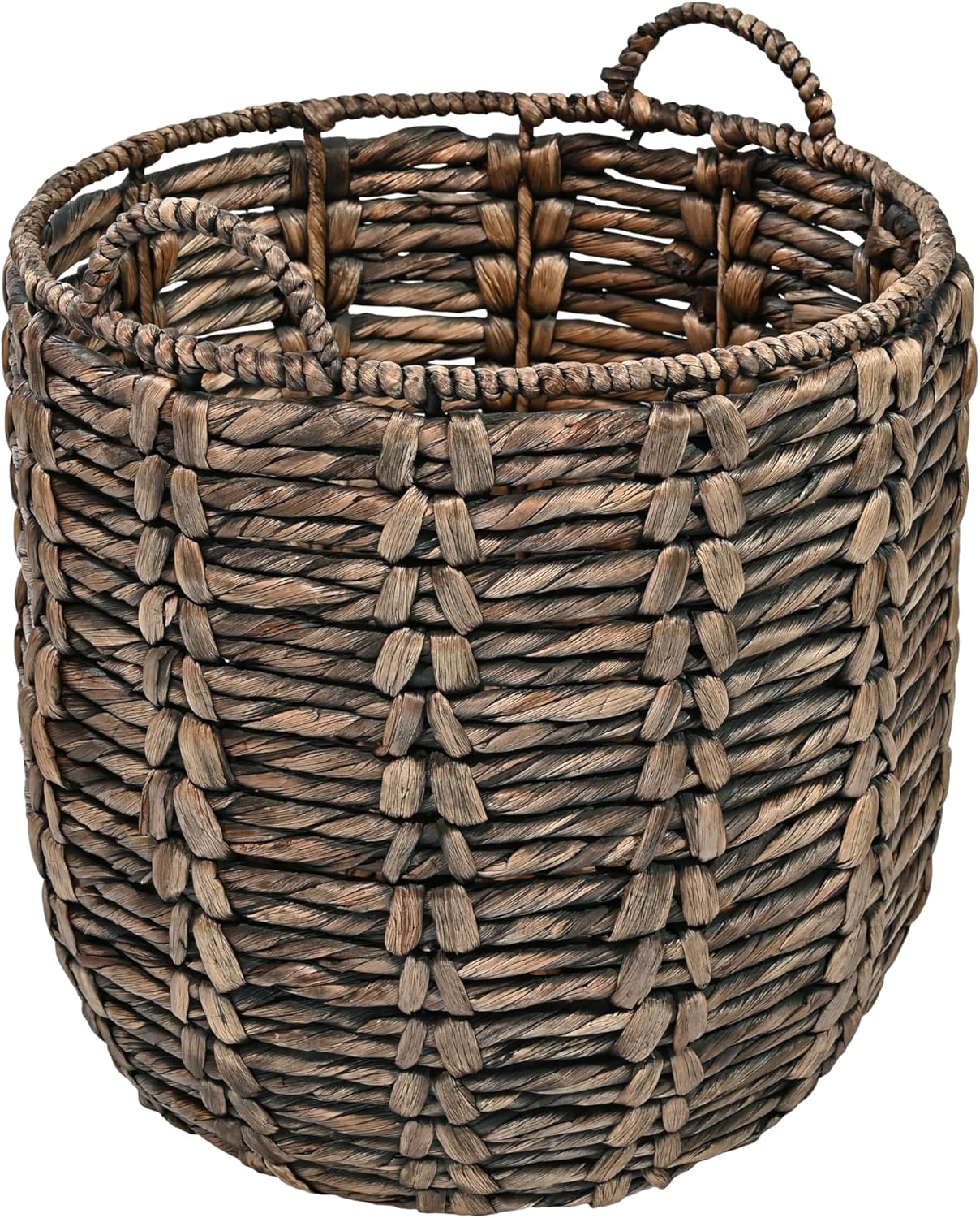 Handwoven Abaca Hamper Basket for Bohemian Home Storage