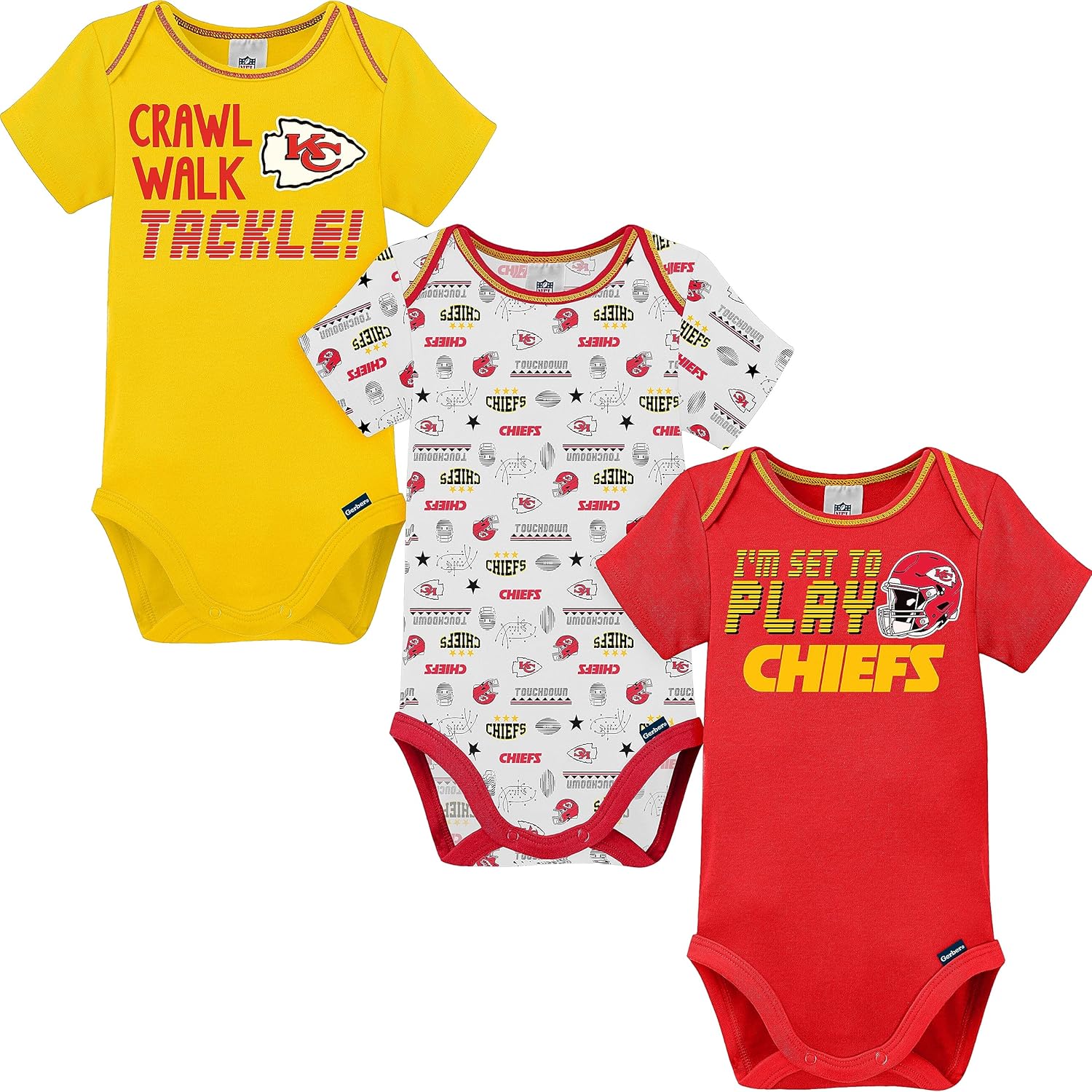 NFL Team Gerber Baby 3 Pack Onesies