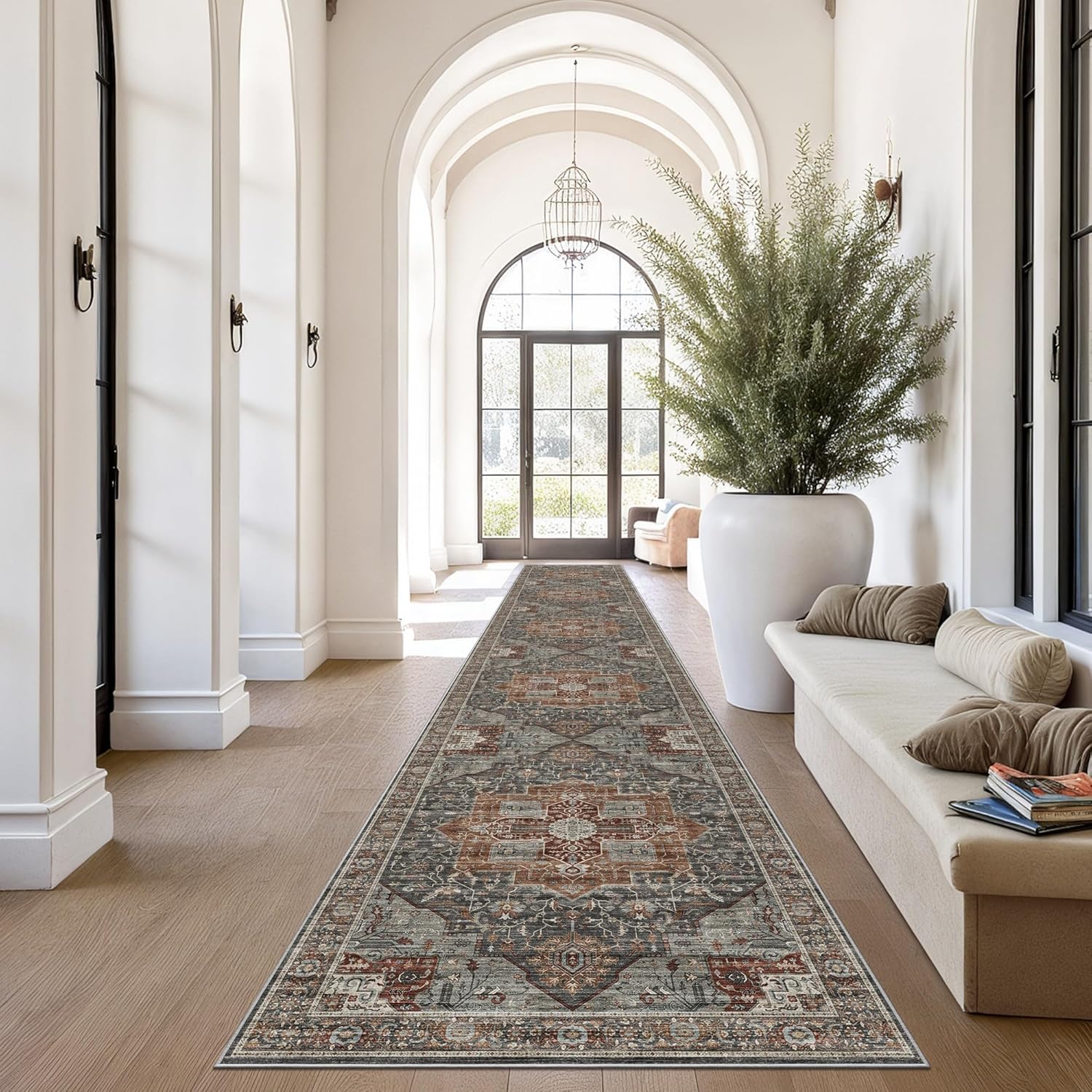 Washable Runner Rug for Hallways - Ultra-Thin Carpet Runners