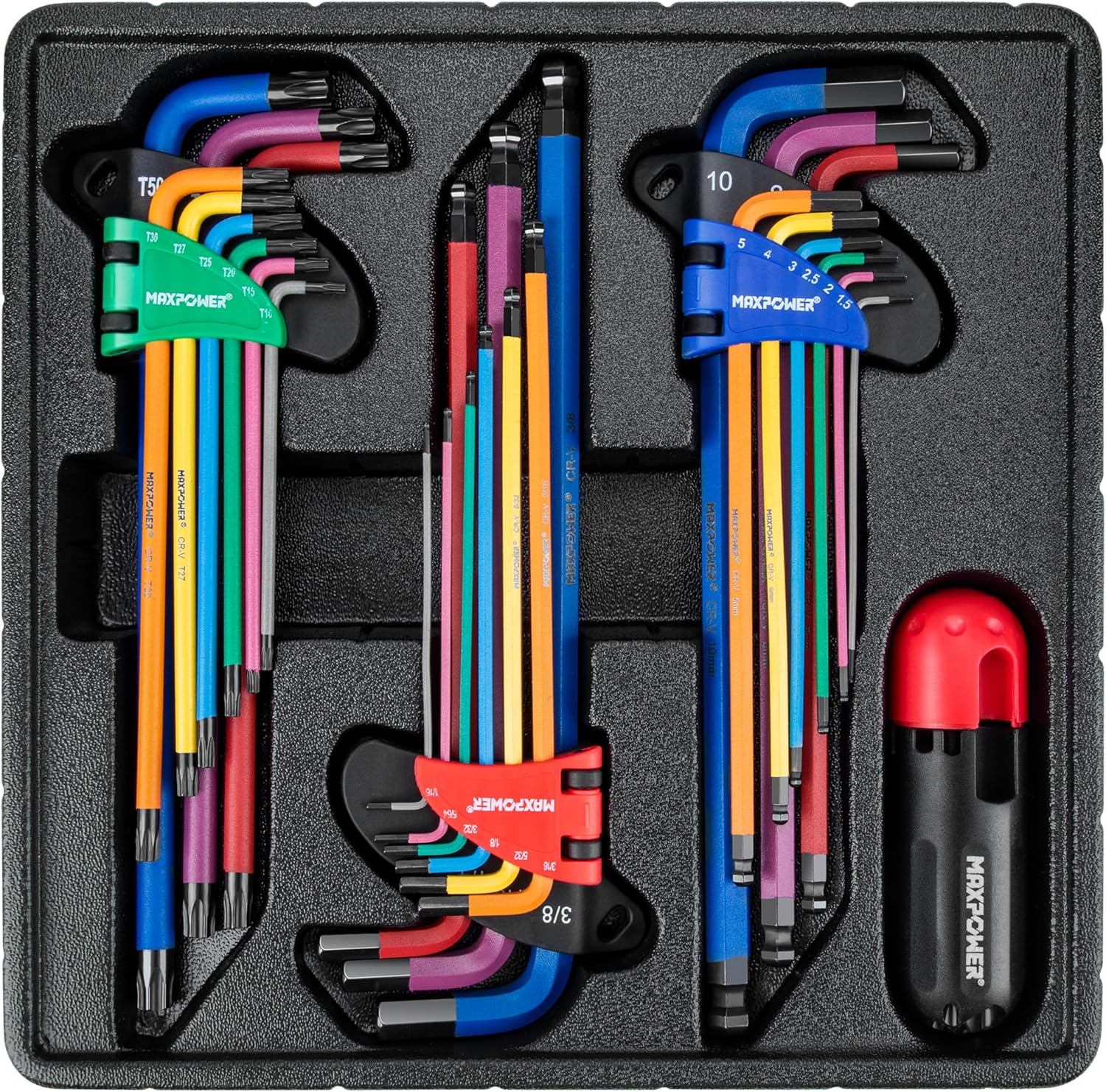 MAXPOWER 27-Piece Allen Wrench Set for All Your Needs