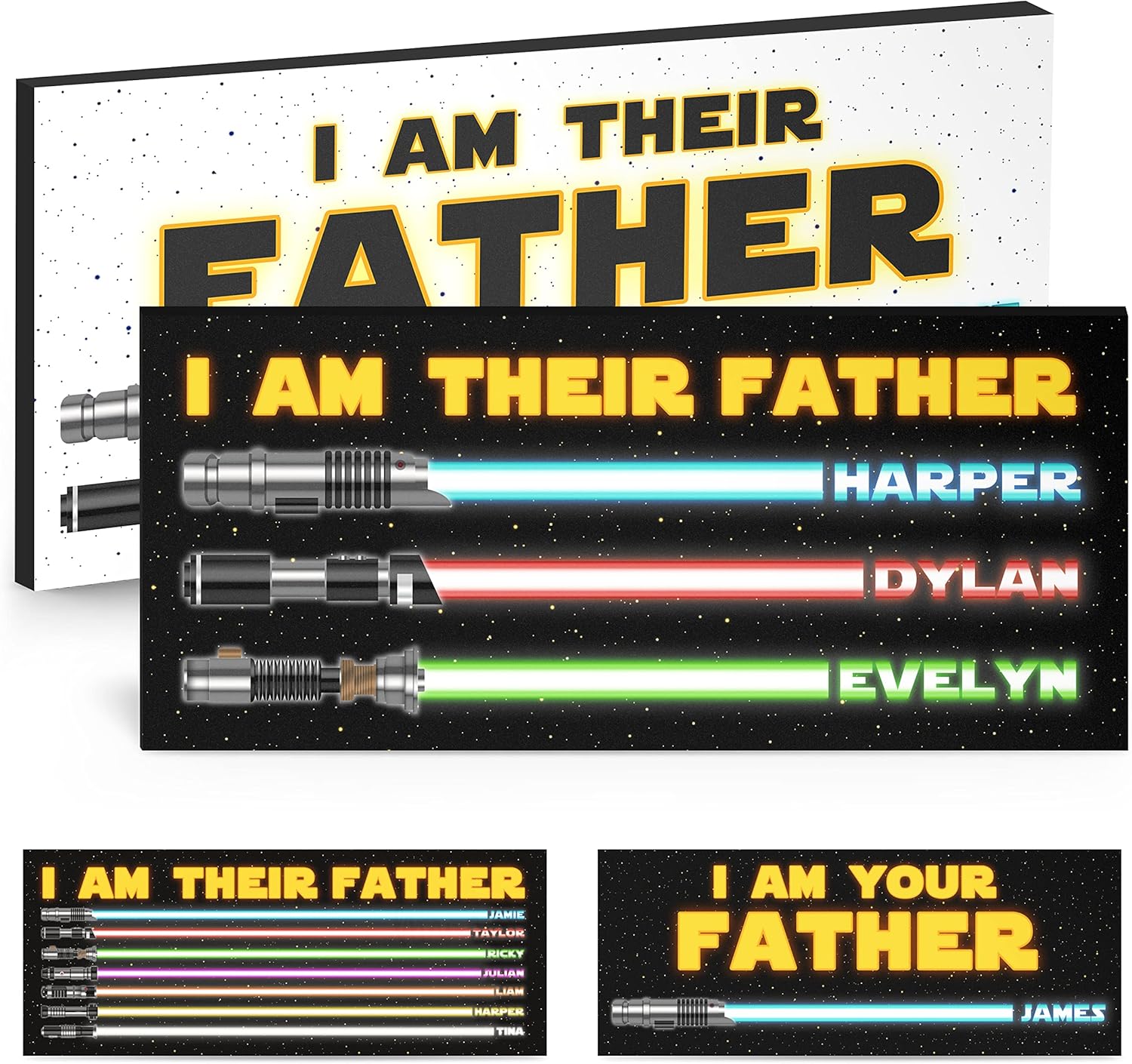 I AM THEIR FATHER Sign - Personalized Dad Gifts for Birthdays