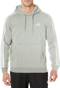 adidas mens Essentials Fleece 3-stripes Hoodie for Men - Cozy Cotton