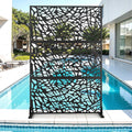 Metal Privacy Screen for Outdoor & Indoor Use, Stylish Panels