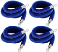 Blue Velvet Stanchion Rope 4-Pack 6.5 ft - Elegant Crowd Control