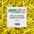 10LB USA Made Yellow Crinkle Paper Filler - Vibrant Gift & Box Shred